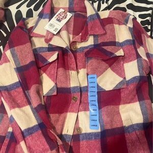 Cozy Kids Plaid Jacket - Red and Blue